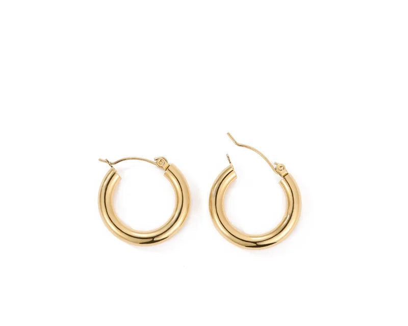 Fashion Gold Size Circle Earrings