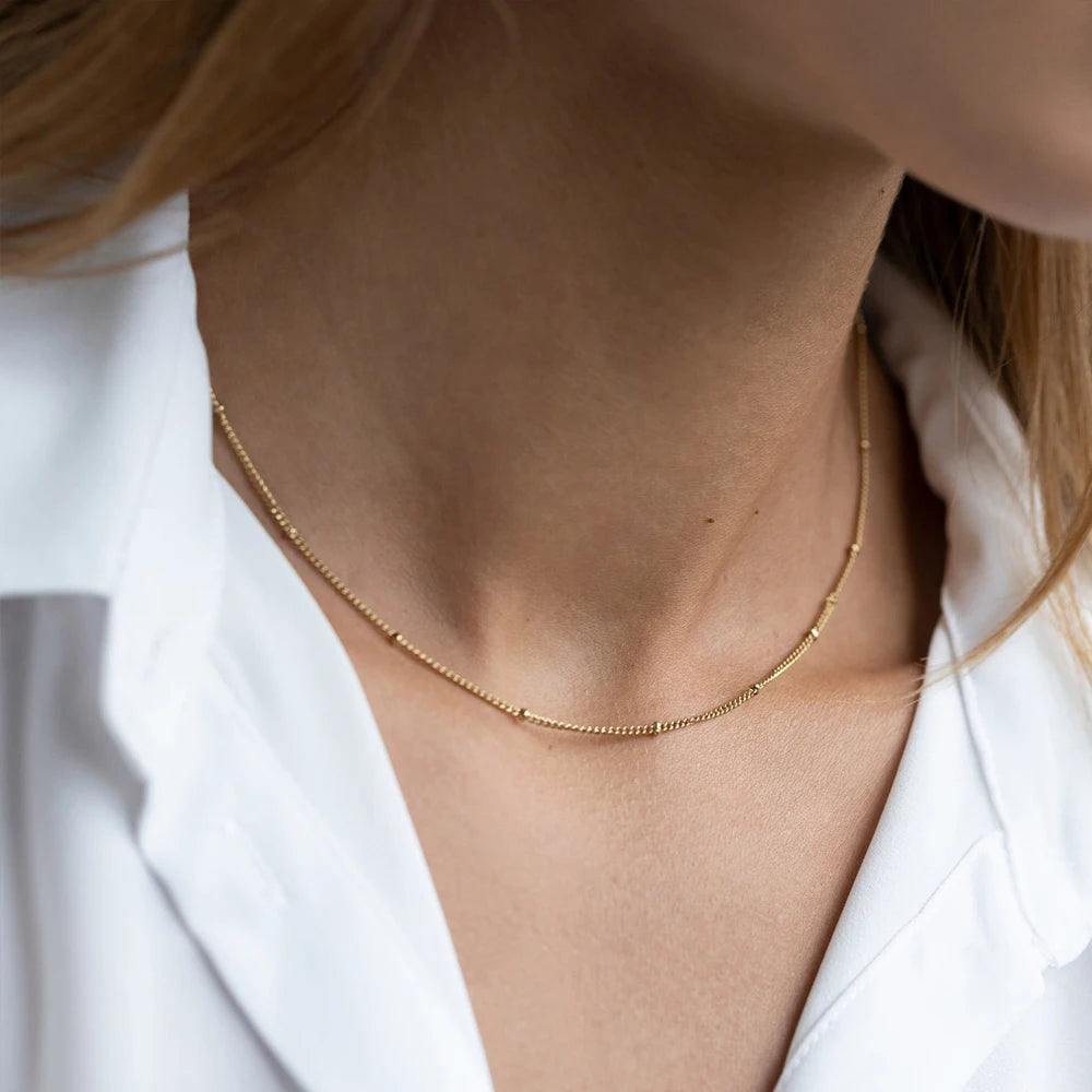 Layered Chains Long Necklace Women