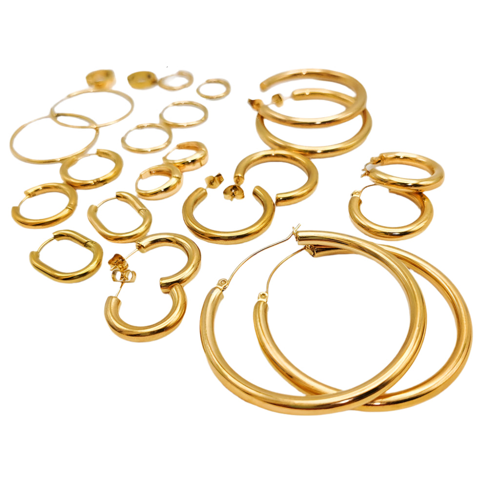 Fashion Gold Size Circle Earrings