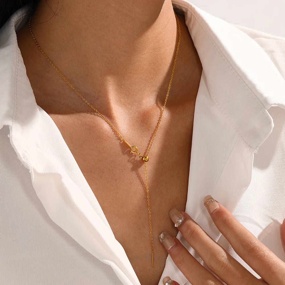 Adjusta Long Layered Pendant Necklace