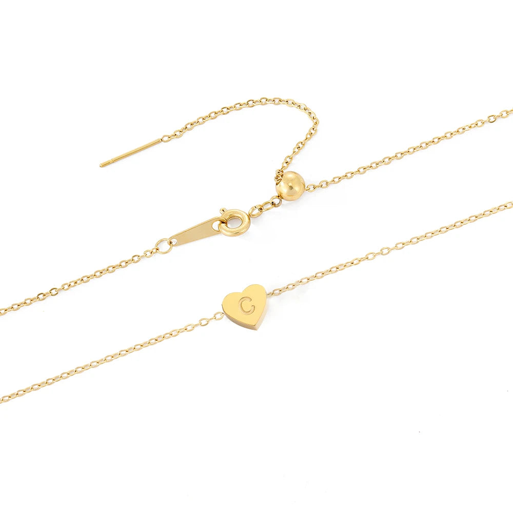 Women's Fashion Simple 26 Letters Pendant Necklace