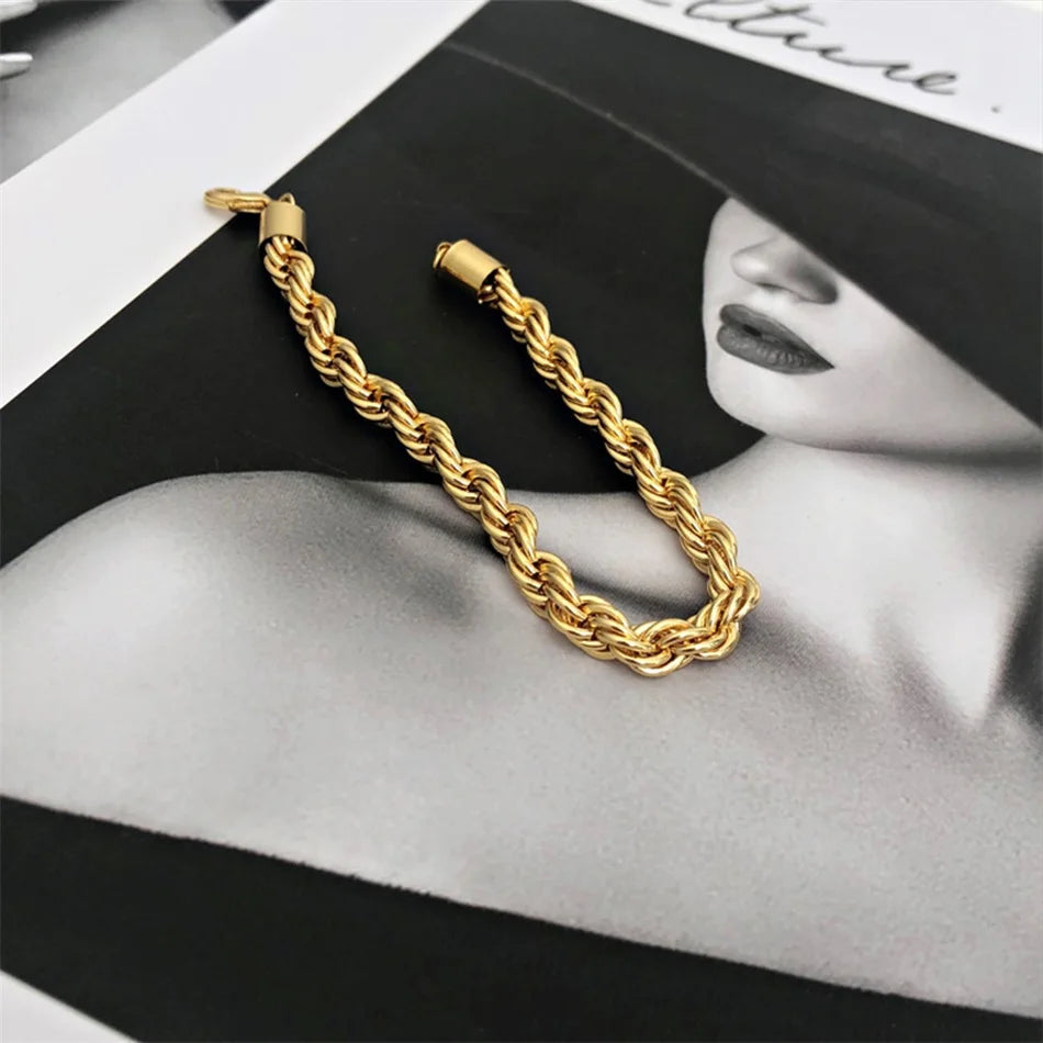 Twisted  Rope Chian Bracelet for Woman