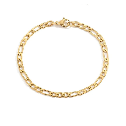 Female Figaro Link Chain  Charm Bracelets Chain