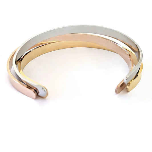 6mm Gold Color Engraved Positive Inspirational Quote Stamped Cuff Mantra Bracelet