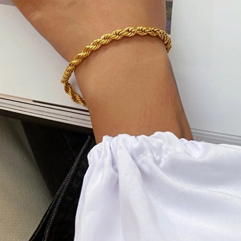 Twisted  Rope Chian Bracelet for Woman