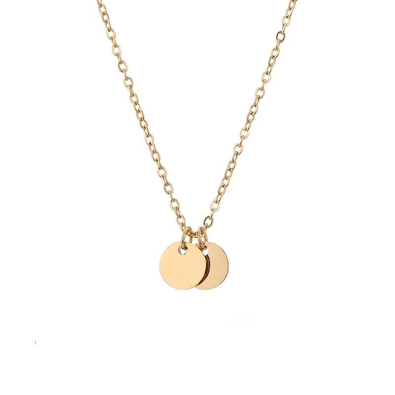 Blank 6mm Disc Coin Necklace