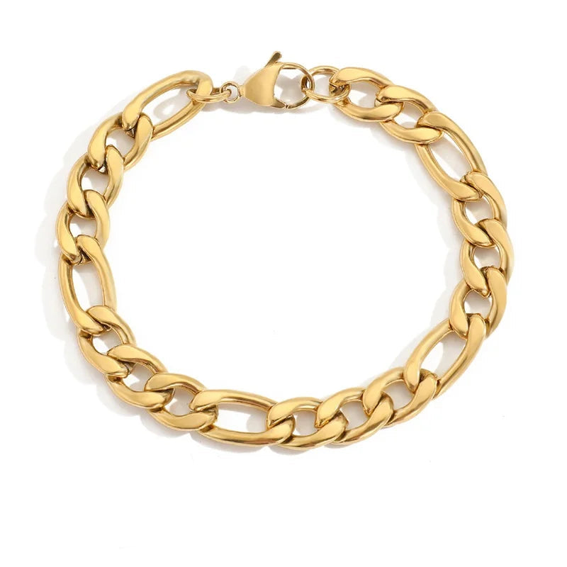 Female Figaro Link Chain  Charm Bracelets Chain