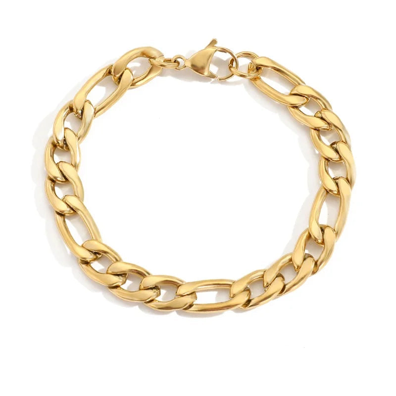 Female Figaro Link Chain  Charm Bracelets Chain