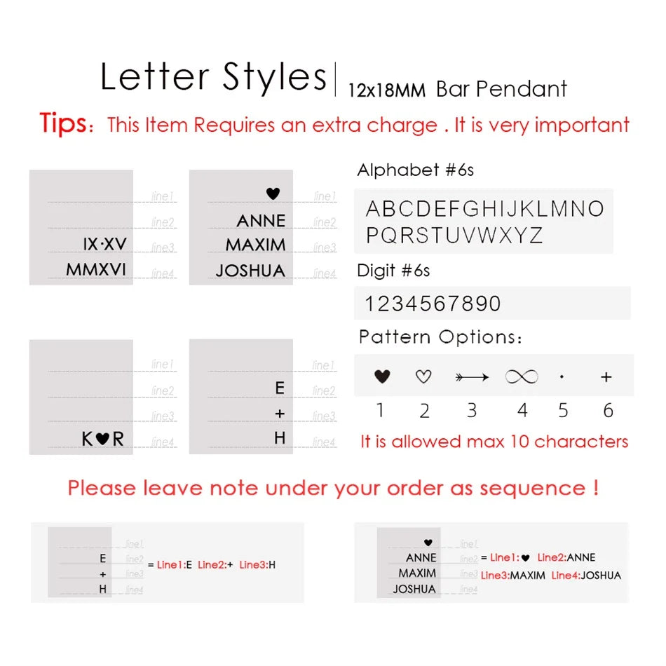 Personality Initials Rectangular Multi-Row Letter Pendant Choker Necklaces