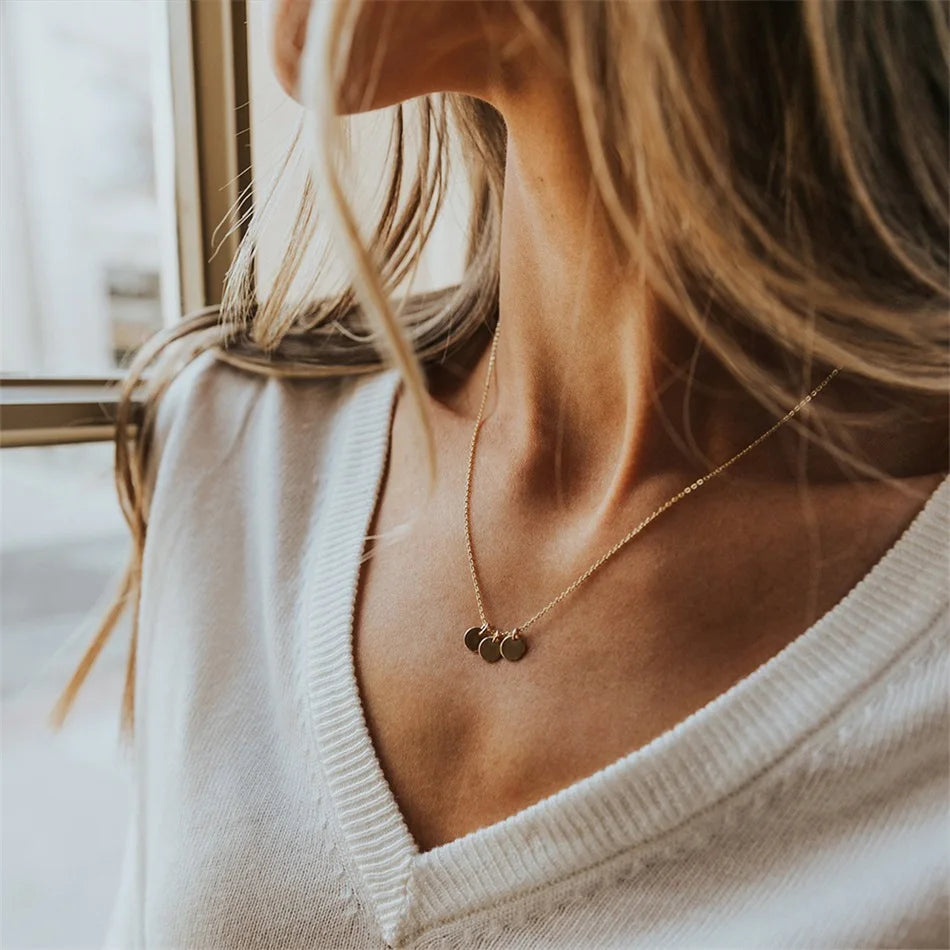 Blank 6mm Disc Coin Necklace