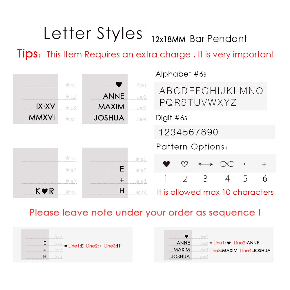 Personality Initials Rectangular Multi-Row Letter Pendant Choker Necklaces