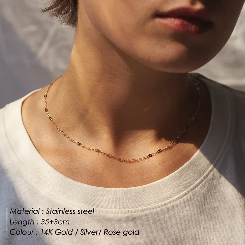 Layered Chains Long Necklace Women