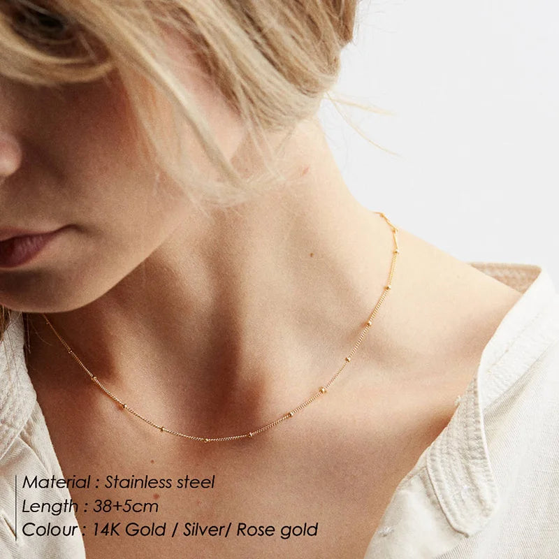 Layered Chains Long Necklace Women