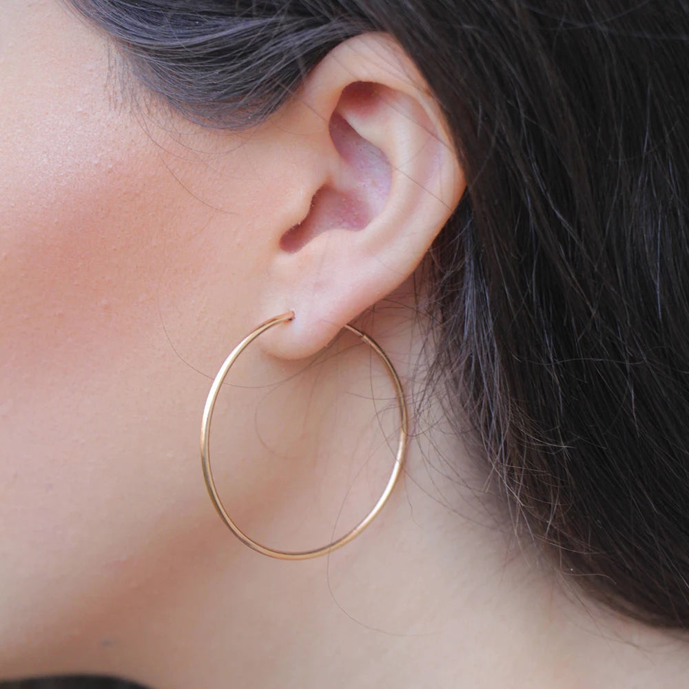Big Circle Hoop Earrings