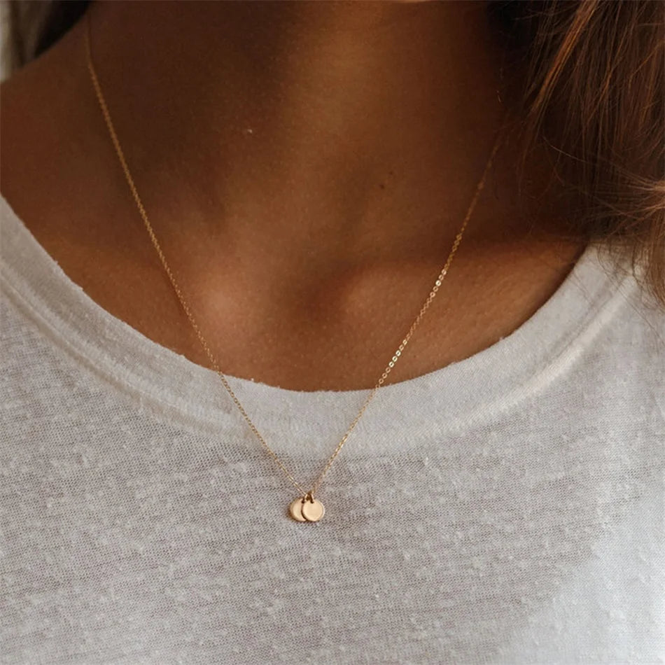 Blank 6mm Disc Coin Necklace