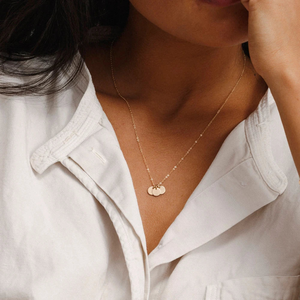 Blank 6mm Disc Coin Necklace