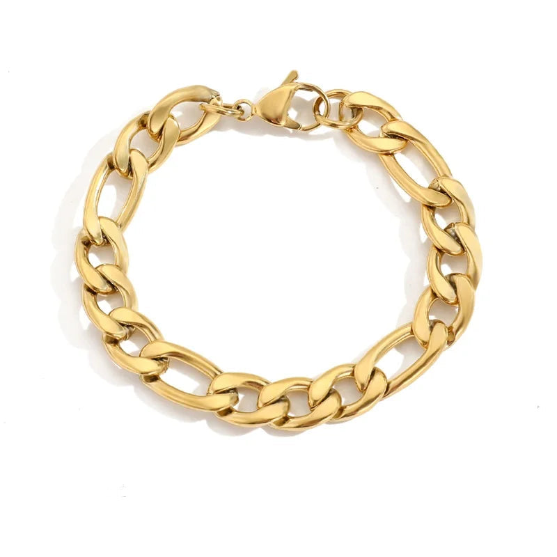Female Figaro Link Chain  Charm Bracelets Chain