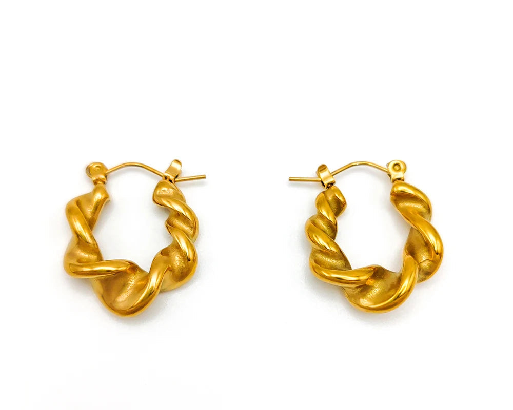 Threaded Hoop Earrings