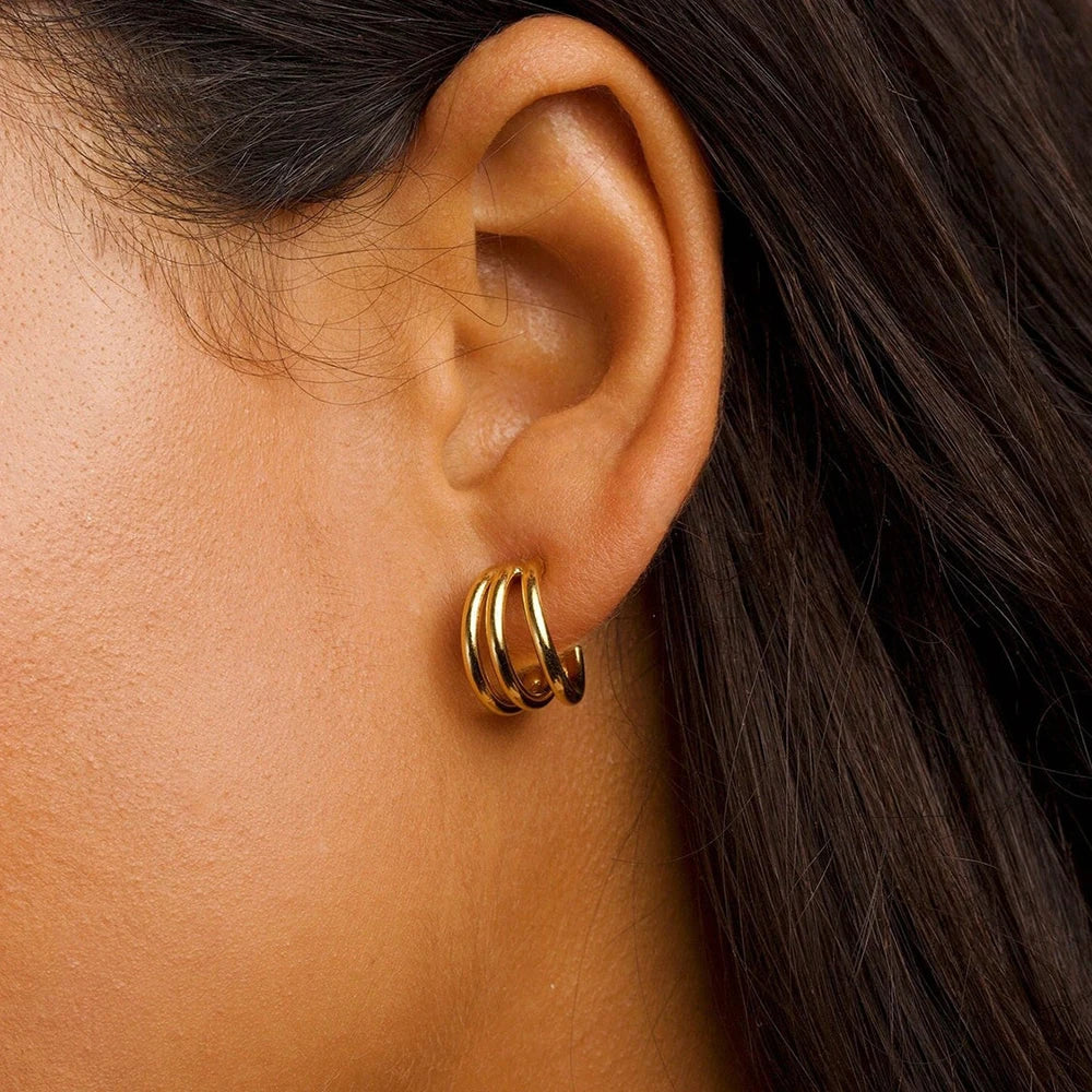 Fashion Jewelry Needle Hoop Earrings