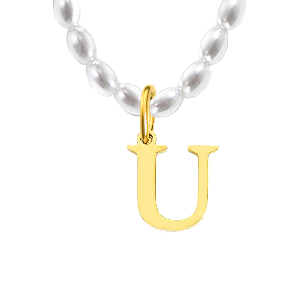 Imitation Pearl Necklace  DIY Alphabet