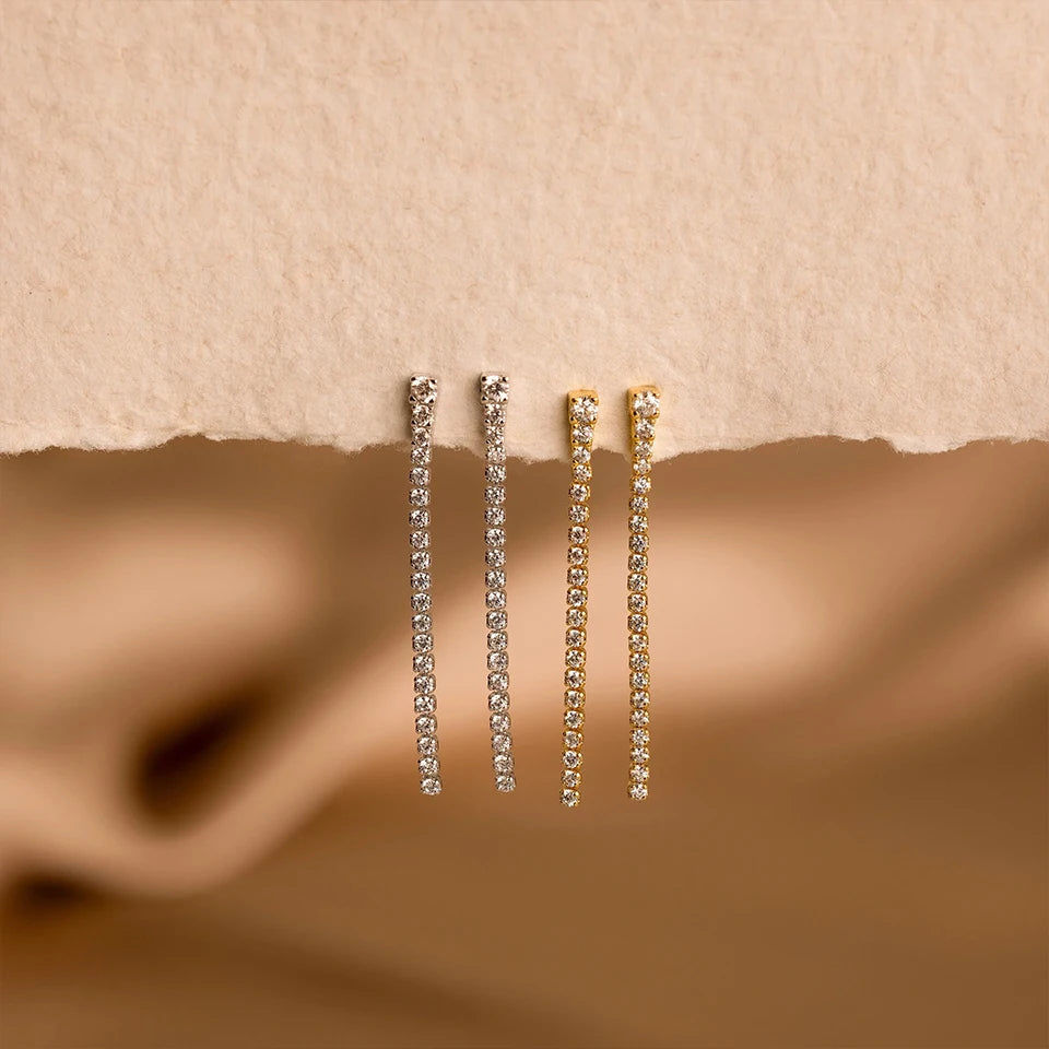 Shiny Zirconia Earrings