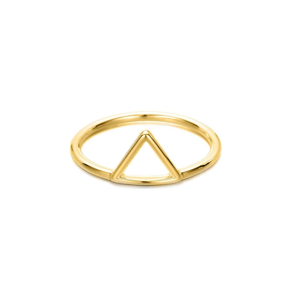 BELLUCCIE Trendy Stainless Steel Rings for Women Vintage Geometric Pinky Ring Dainty Stackable Round Midi Rings Jewellery