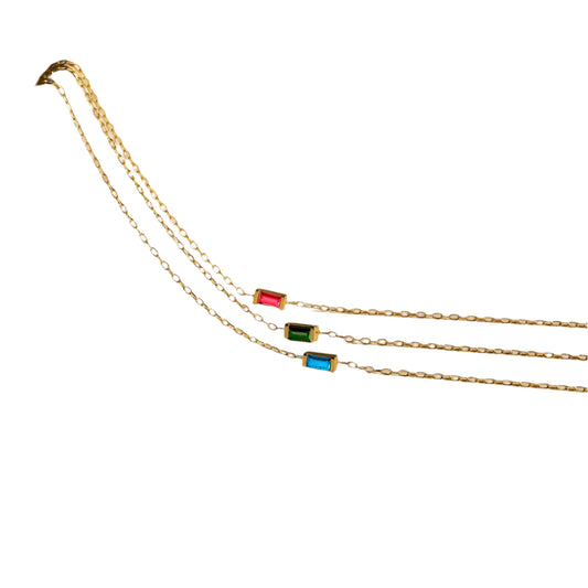 Colorful Cubic Zirconia Pendant