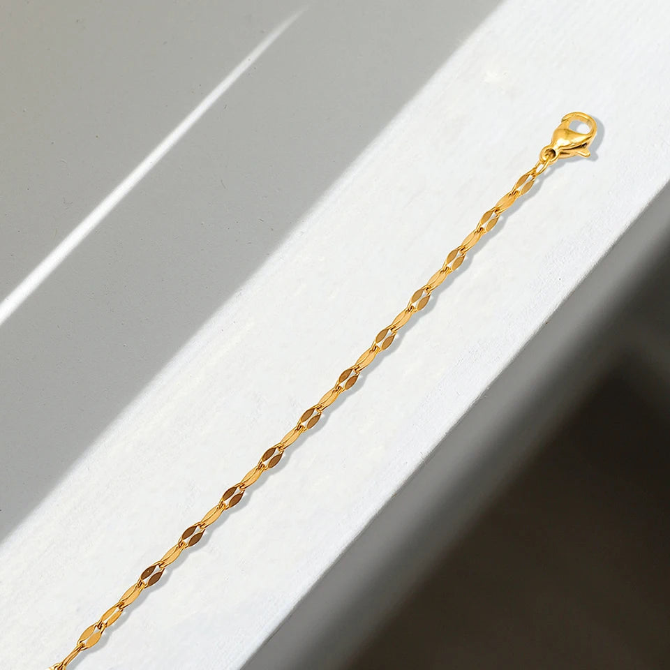 Gold Color Stainless Steel Adjustable Chain Bracelets for Women