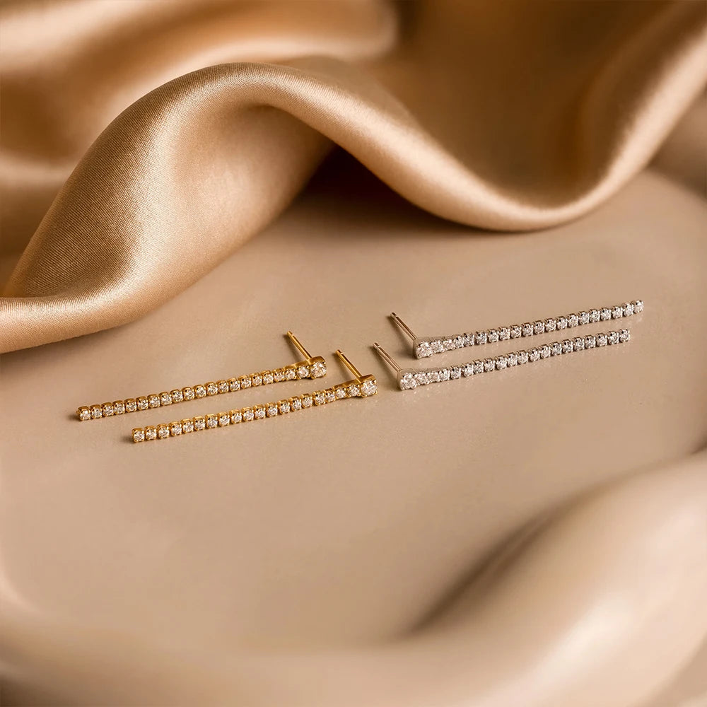 Shiny Zirconia Earrings