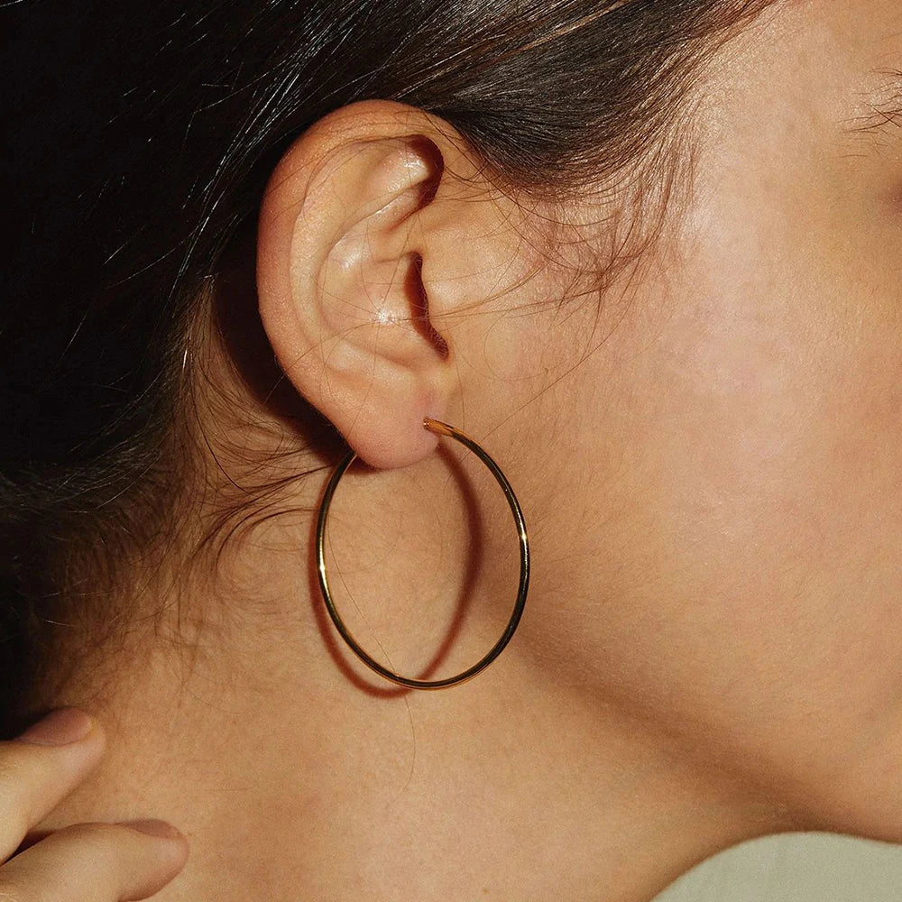 Big Circle Hoop Earrings