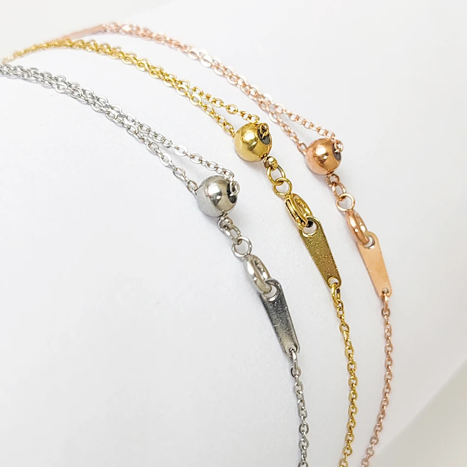 adjustable gold color chain bracelets for women