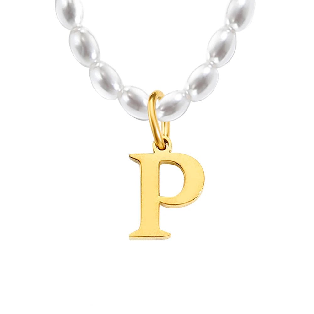 Imitation Pearl Necklace  DIY Alphabet