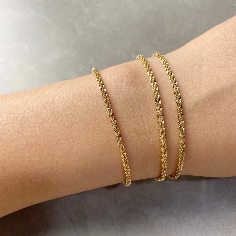 Silver Gold Colour Sparkling Gypsophila Adjustable Bracelet