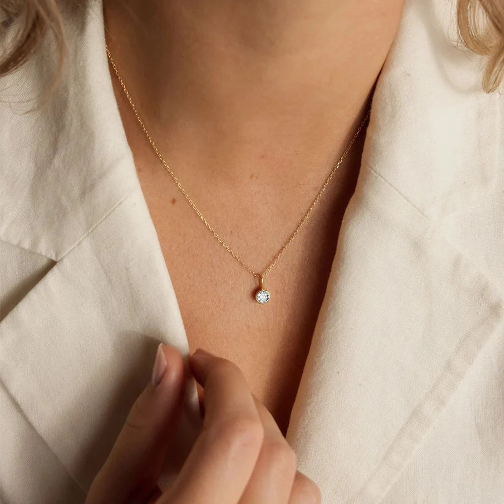 Birthstone Set Necklace Zirconia
