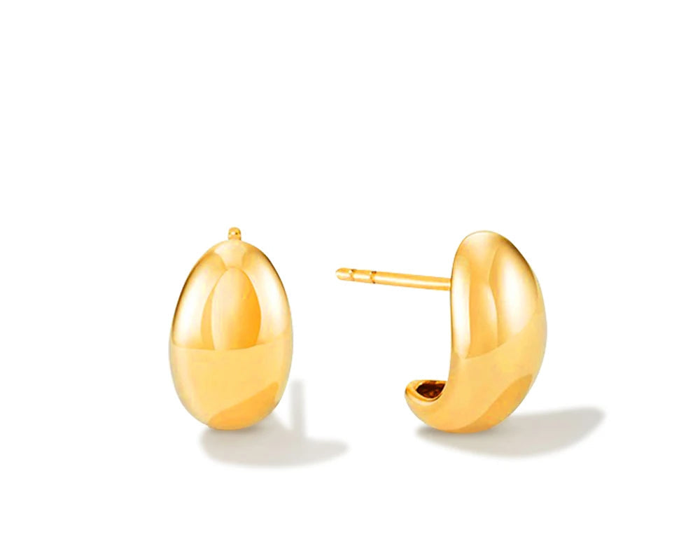 Simple Women Chunky Hoops Earrings