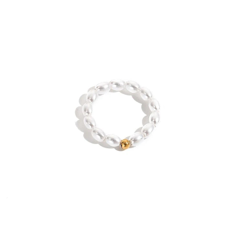 Korean Imitation Pearl Minimalist Pearl Finger Ring
