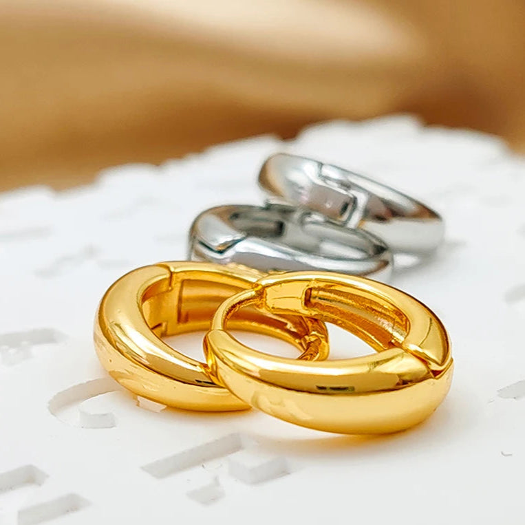 Fashion Gold Size Circle Earrings