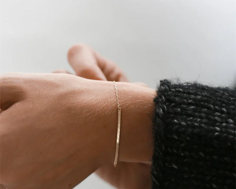 Korean Style Women Bar Bracelets Simple  for Women