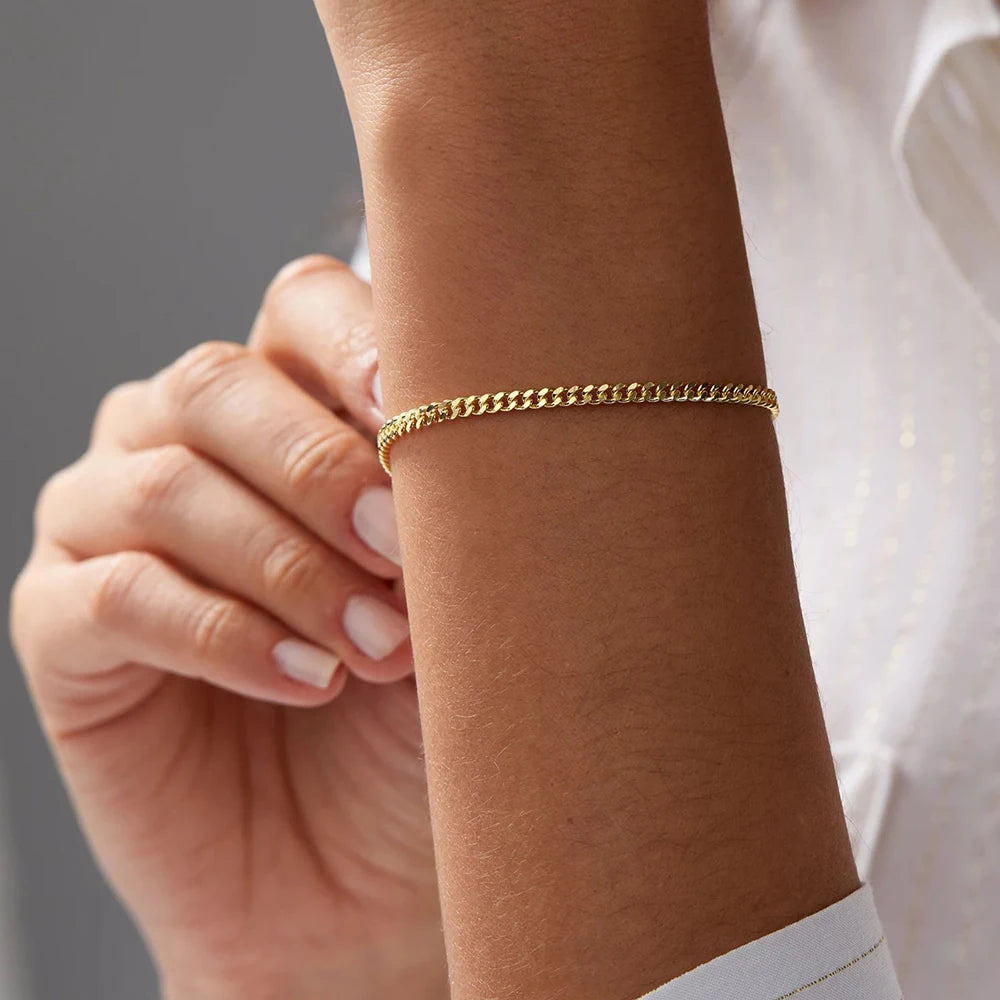 Bracelet Classic Trendy Punk Charms Cuban Chain