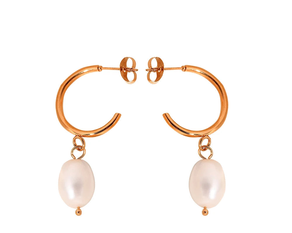 Fashion Natural Freshwater Pearl Pendant Earrings
