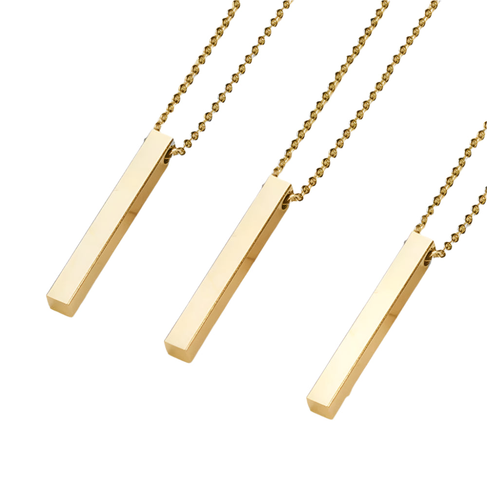 Minimalist Square Bar Necklace Women