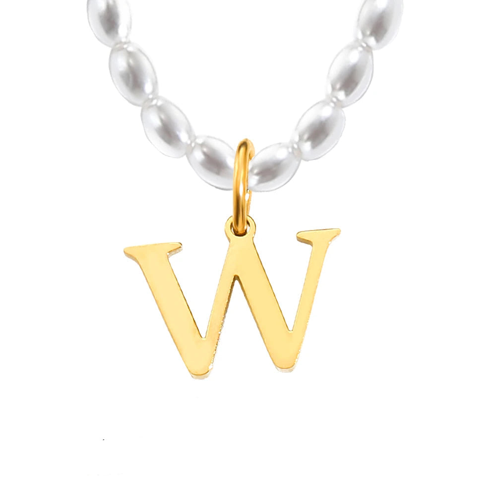 Imitation Pearl Necklace  DIY Alphabet