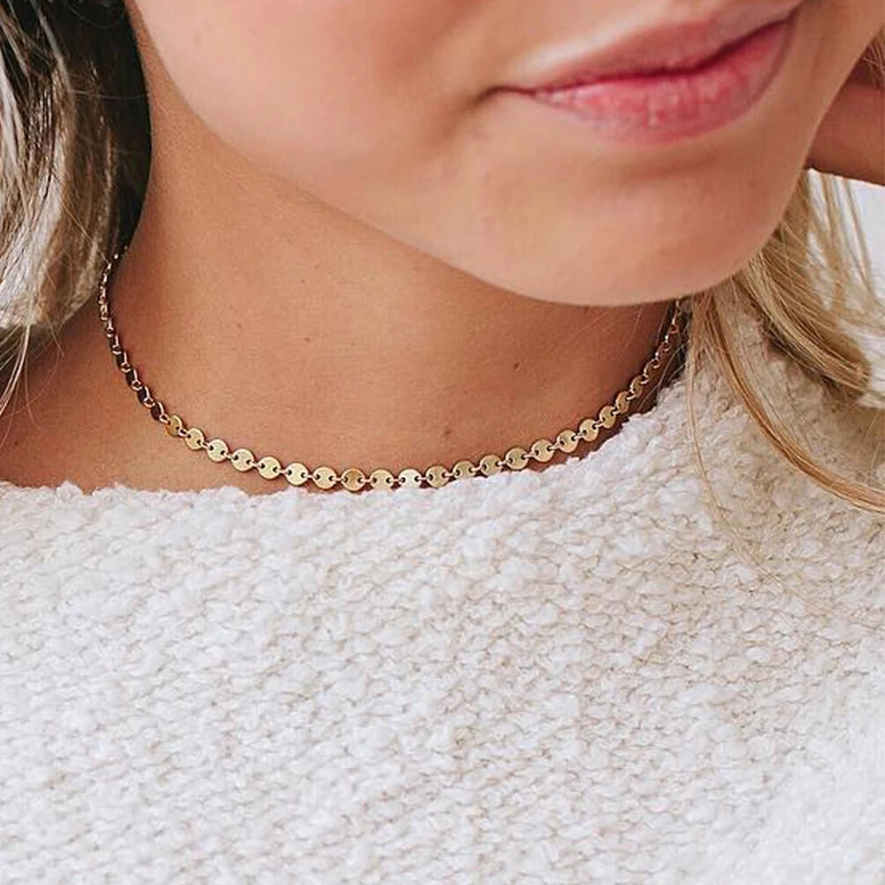 Gold Color Choker Necklace