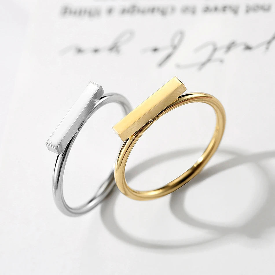 Minimaliset Punk Stainless Steel Rings