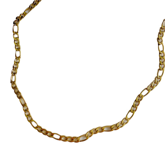 Figaro Link Chains Necklace Cuban Chain Choker 4MM/6MM/8MM