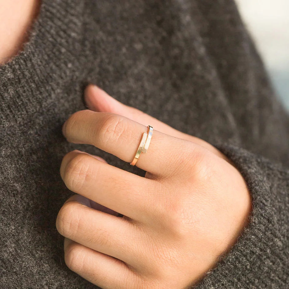 Minimalist Custom Letter Ring