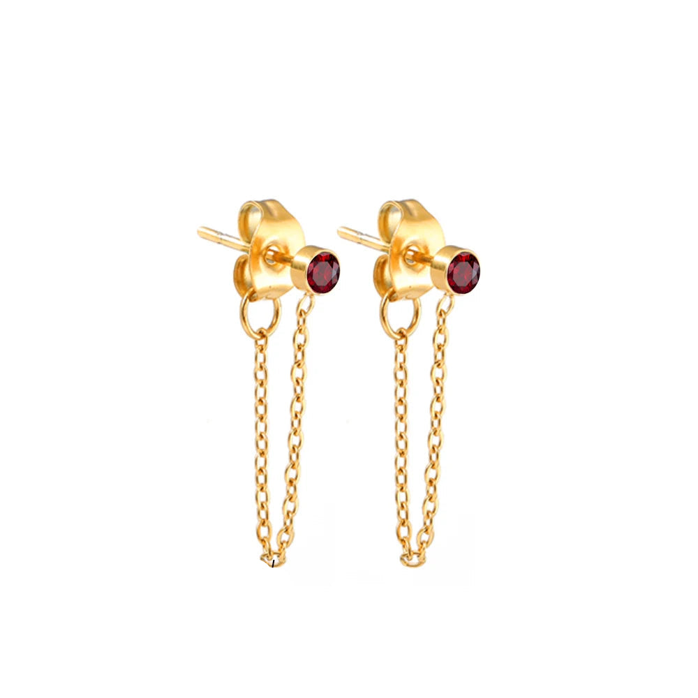 Zircon Birthstone Pendant Earrings