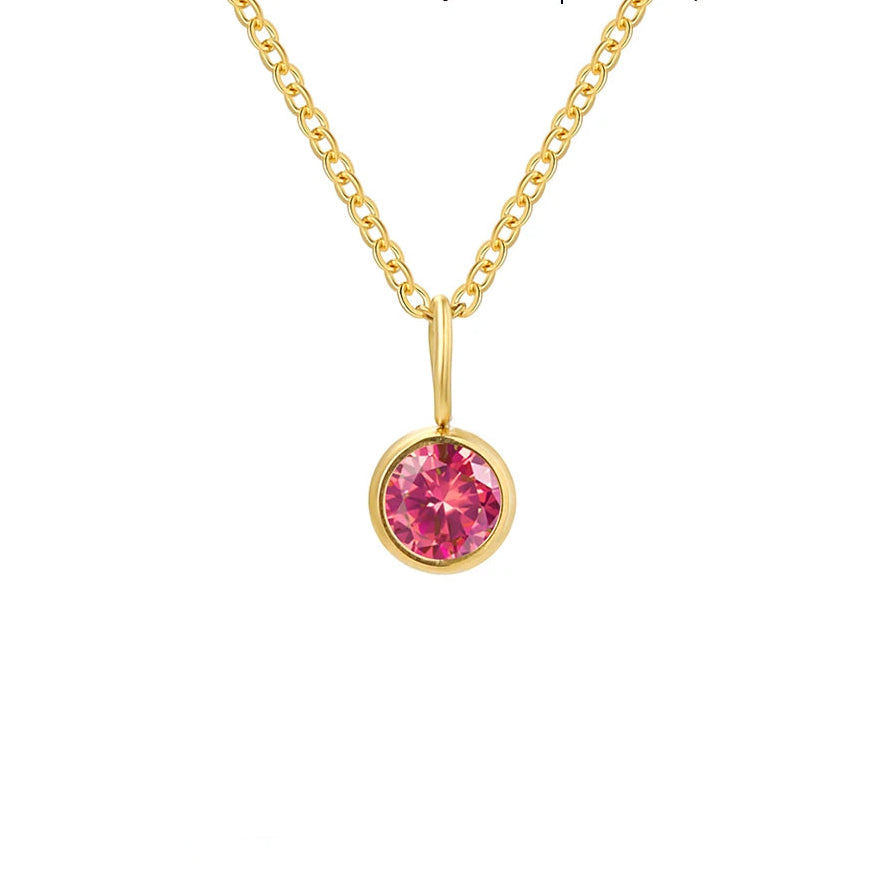 Birthstone Set Necklace Zirconia
