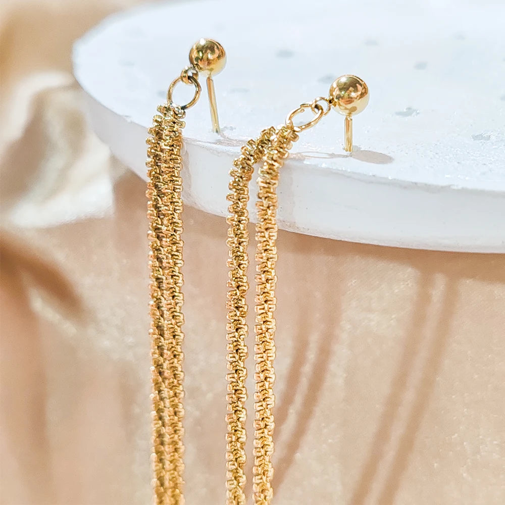 Cauliflower Chain Stud Earrings For Women