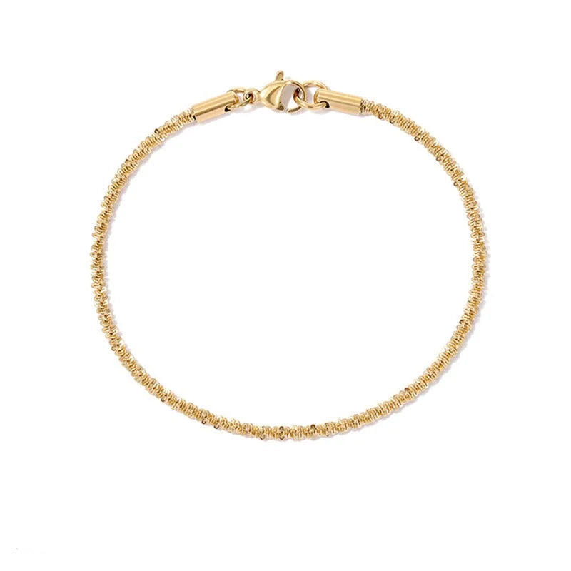 Silver Gold Colour Sparkling Gypsophila Adjustable Bracelet